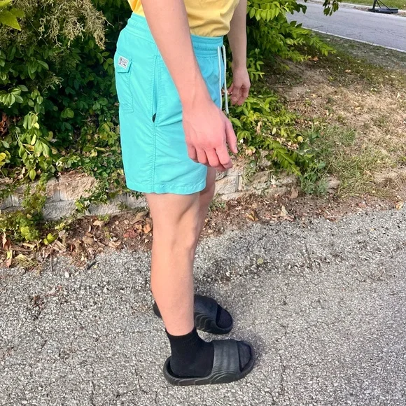 POLO Ralph Lauren Traveler Seafoam Swim Trunks SZ M! EUC! - Picture 4 of 16